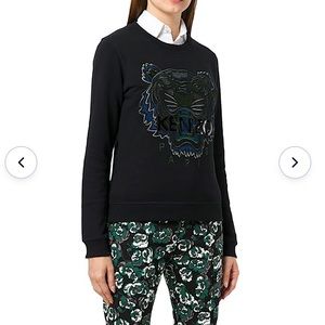KENZO Embroidered Tiger Sweatshirt size Medium in black